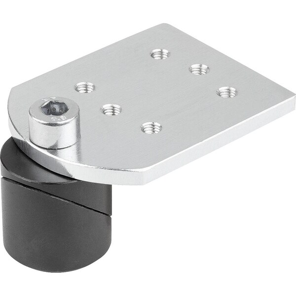 Clamping Pin W Adapter Plate D=16, L=66, B=52 Form:A, Steel Blk Oxidized, Comp:Steel Blk Oxidized